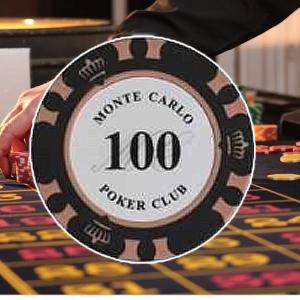 ポーカーゲーム ポーカーチップ (数字表記100) 1枚 モンテカルロ ポーカー チ ップ カジノゲーム T18｜r-kaden