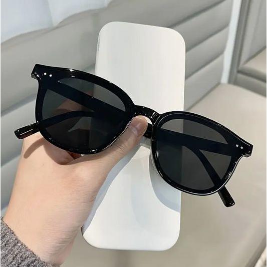 レトロファッション ラウンドフレーム ファッション サングラス ブラックフレーム/グレーレンズ 女性...