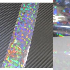 ホログラムシート フィルム クリアクラッシュ 4cmx30cm 1枚 ホログラム 極薄