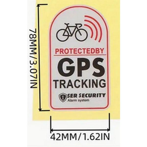 自転車 バイク 車用 防水 盗難防止ステッカー 1枚 GPSトラッキング警告ステッカー TypeーA...