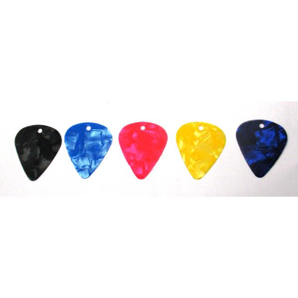 ギターピック 0.4mm厚 5枚セット カラーランダム (S21)