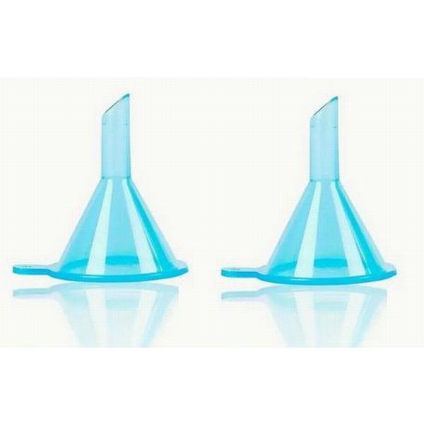 2個セット ブルーミニチュアファンネル じょうご 漏斗 ボトリング 香水 エッセンシャルオイル 科学...