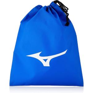 MIZUNO(ミズノ) シューズバッグ 巾着袋 M  ブルー×ホワイト