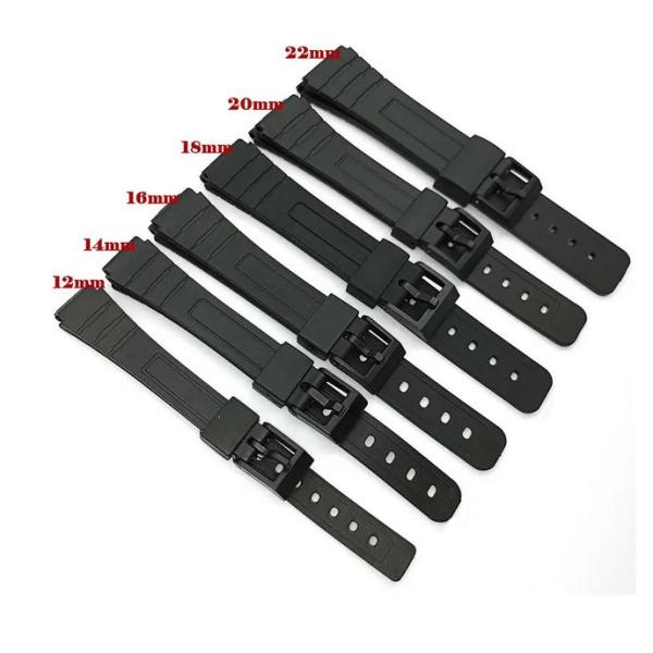 シンプルなブラックシリコン ウォッチストラップ マルチサイズストラップ 時計ベルト バンド スポーツ...