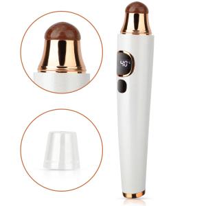 Youmay 目元マッサージャー 目元ケア 目元美顔器 天然ビアンストーン イオン導入 超音波美顔器 温熱ケア 超音波振動 2段階温度調節可能 目元エステ