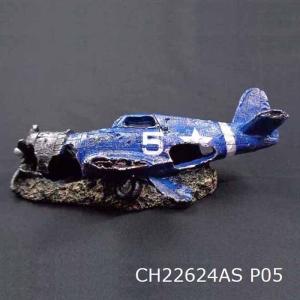 アクアリウム ペイント CH22624ASP05 戦闘機 (小) ネービーブルー 水中オブジェ 水槽レイアウト ひこうき AQARIUM 箱庭｜r-o-k-u