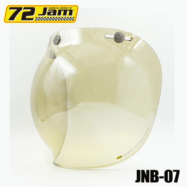 固定式バブルシールド 72JAM JNB-07 FM+イエロー ヘルメット シールド バイク用ヘルメ...