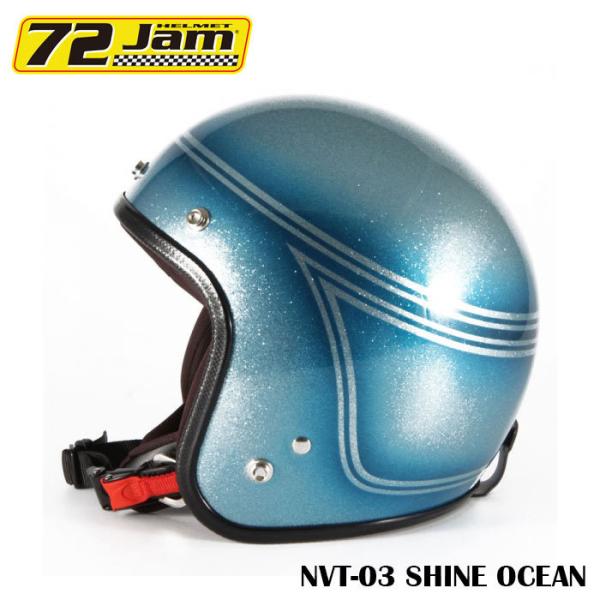 ジェットヘルメット 72Jam ヴィンテージBLUE  VNT-03 SHINE OCEAN JET...