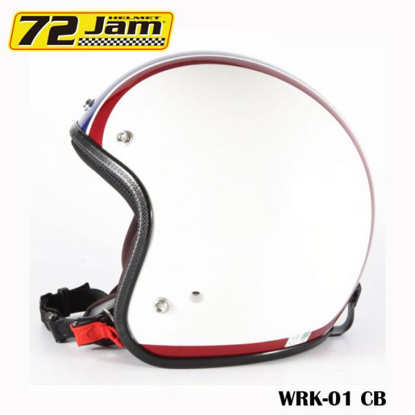 ジェットヘルメット 72Jam ヴィンテージWHITE WRK-01 CB おしゃれ バイク ヘルメ...