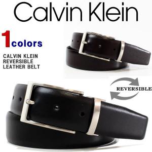 Calvin Klein カルバンクライン ジーンズ メンズ リバーシブル レザーベルト CKロゴ バックル レザー ベルト 11CK01XZ25｜r-one