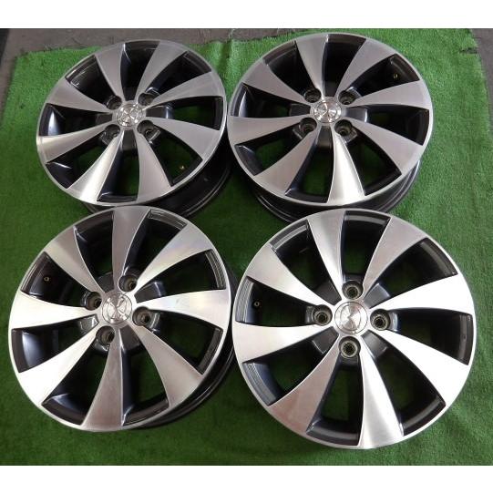 マツダ AZワゴン MJ23S カスタム 純正 ポリッシュ？/ブラック黒 15インチ 15X4.5J...