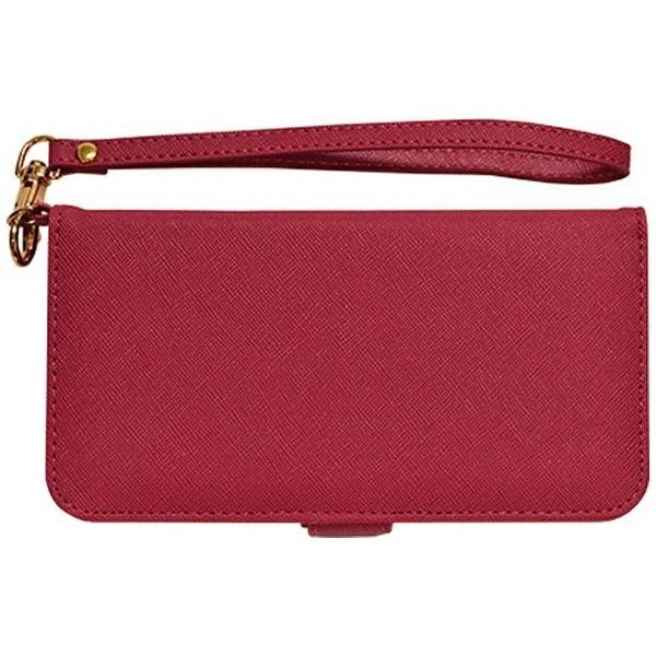 スマホケース 手帳型 Android One X1  ハンドストラップ マゼンタ 3252AOX1シ...