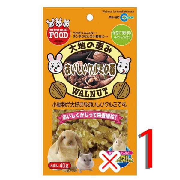 マルカン 大地の恵み おいしいクルミの森 40g 小動物 フード おやつ ウサギ リス ハムスター ...