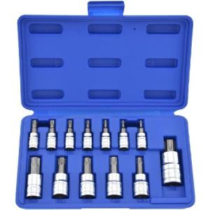 Neiko?10073A 1/4-inch, 3/8-inch and 1/2-inch Drive Torx Socket Set, Tamper Proof, Security Type | 13-Piece Set by Neiko [並行輸入品]｜r-store-re