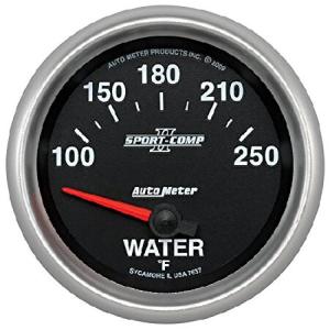Auto Meter 7637 Sport-Comp II 2-5/8インチ 100-250度 F ショートスイープ電気水温計