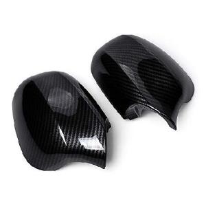 Astra Depot 左右サイドドアミラーカバー キャップ リアビュー 交換用 2009-2011 BMW E90 E91 323i 328i 335i 335d LCI (カーボンファイバー)｜r-store-re
