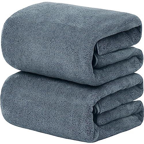 バスタオル [tkone 2枚セット スモーキーブルー] ふわふわ 大判 吸水速乾 ホテル仕様 柔ら...