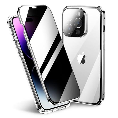 KMXDD ロック付き 覗き見防止 iPhone16 Pro 用 ケース 全面カバー フルカバー カ...