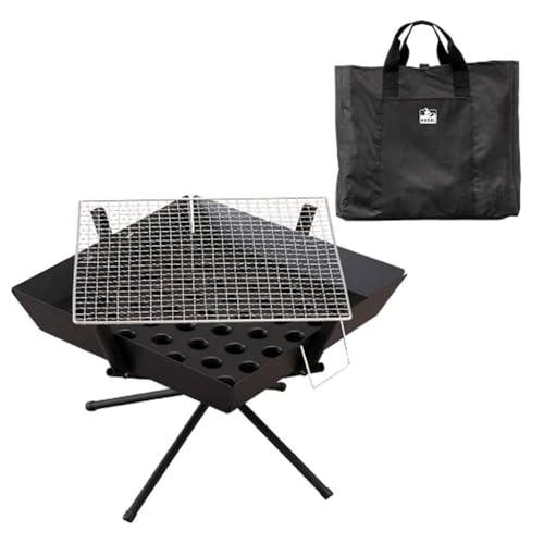 アイリスオーヤマ 焚き火台 TKB-ST43 コンパクト 折りたたみ キャンプ用品 ブラック 焚火台...