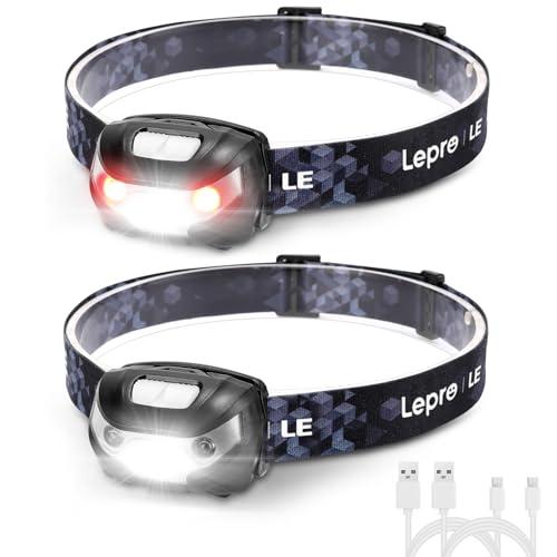 Lepro ヘッドライト 充電式 ledヘッドライト 釣り ヘッドランプ USB充電 防水 登山明る...