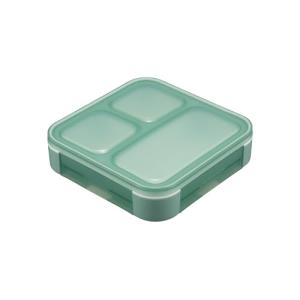 シービージャパン(CB JAPAN) フードマン 弁当箱 立てて運べる 薄型弁当箱 Mee 500ml [ 抗菌 ] グリーン 汁漏れしにくい