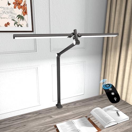 デスクライト LED クランプ式 Hapfish 24W 幅広 卓上ライト スタンドライト リモコン...