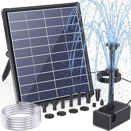 NFESOLAR ソーラーポンプ 5.5W 大容量3000mAh蓄電式 浮き型ソーラー噴水ポンプ 8...