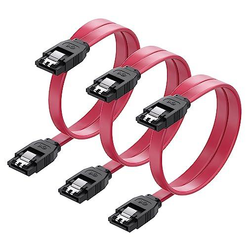 Cable Matters 3本セッ 6Gbps SATA ケーブル - 45cm（ストレート型）、...
