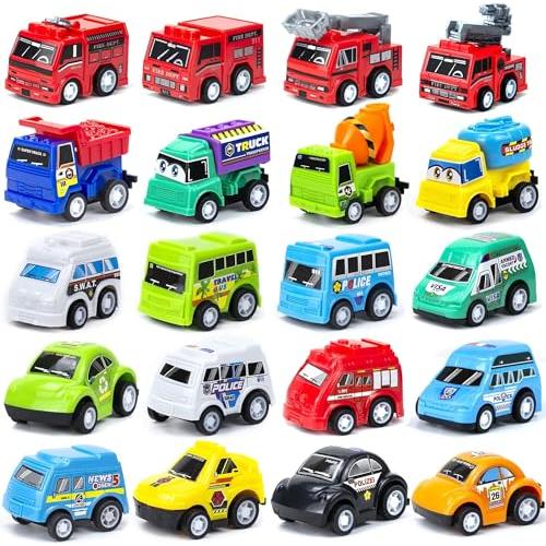 Huang Yem 20個 ミニカーおもちゃ 建設車両 車 おもちゃ ショベルカー 車おもちゃ 超豊...