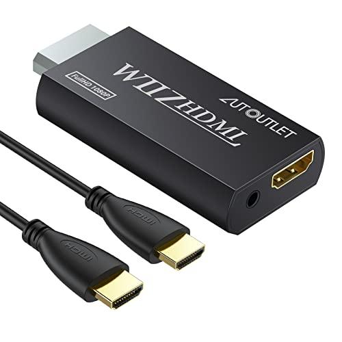 AUTOUTLET Wii to Hdmi アダプタ 1.5M HDMIケーブル付き コンバーター ...
