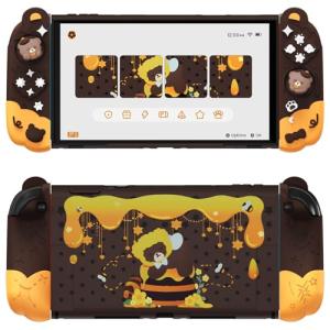 PlayVital Switch2用ドック対応保護カバーセット switch 2ドック対応 ? スイッチ２対応着脱式 耐衝撃 傷防止 可愛いシリ