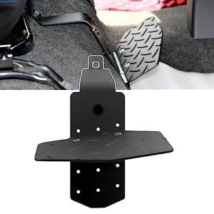 Jeyaic ハイエース 200系1-6型対応 運転席用フットレスト&マット 折りたたみ式足置き台 レッグパッド ブラック