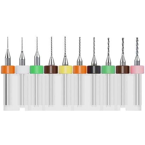 ドリル刃 極細ドリルビット ピンバイス ドリル マイクロドリル10本セット プリント基板の装飾彫刻用...