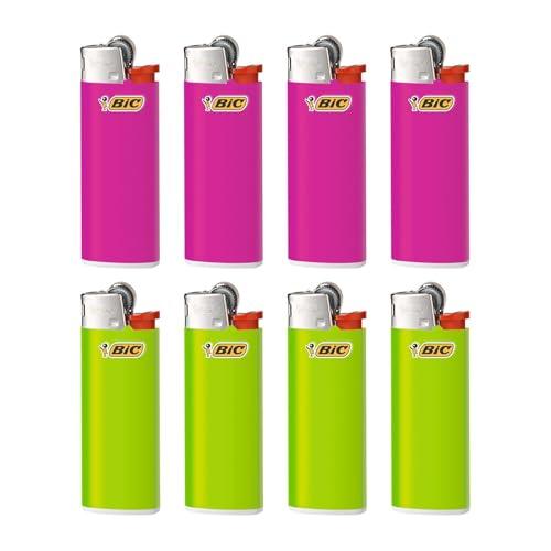 ビック(Bic) ライター J25 ミニ 使い捨て やすり ピンク イエローグリーン 各4本×2セッ...
