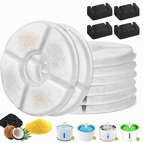 All4Pets ペット自動給水器用フィルター ポンプスポンジ 活性炭フィルター 軟水化 安全清潔 ...