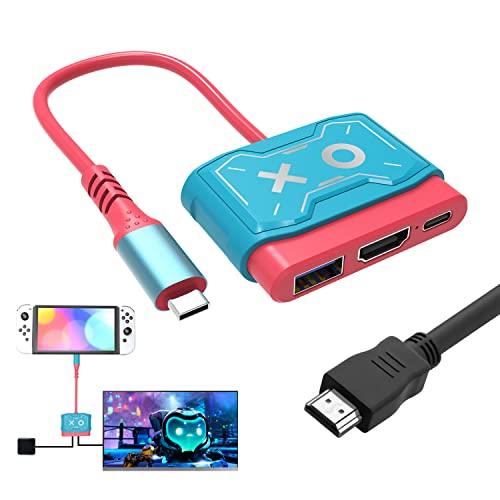 IQIKU Switch ドック 代替品 HDMI ケーブル付き テレビ出力 3IN1 アダプター