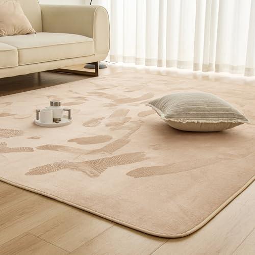 Mensu カーペット ラグ 洗える 絨毯 滑り止め付 200×250cm(約3畳) モカ