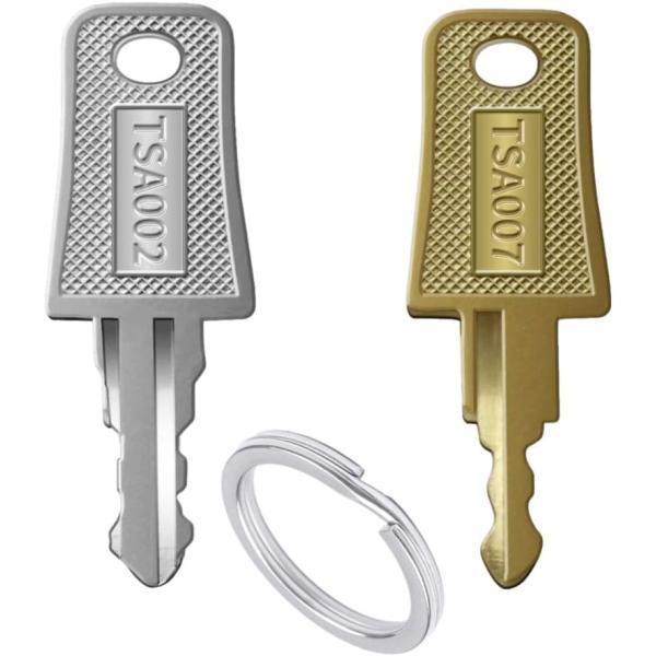 TSA 鍵 TSA002 007用のロックキー 鍵 ２本セット キーリング付き トラベルバッグ 荷物...