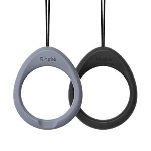 [Ringke] フィンガーリングストラップ（ブラック＋ラベンダーグレー）