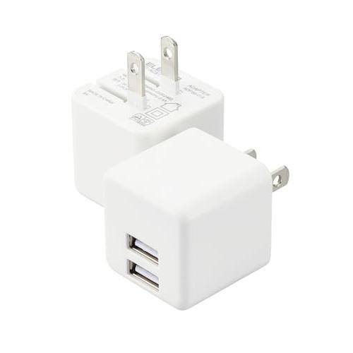 エレコム 充電器 2個セット USB コンセント USB-A 2ポート 最大12W 5V 2A 折り...
