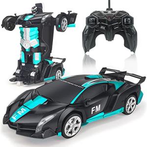 Tcvents ラジコンカー 変形 ロボット 車おもちゃ スタントカー