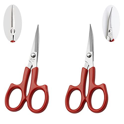 サムコス ハサミ 130mm 2個セット（ストレート、カーブ） 系切りはさみ ソリ刃 高級 ステンレ...