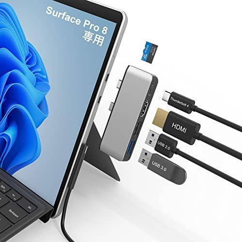 Surface Pro 8 USB ハブ USB-C Thunerbolt 4 (ディスプレイ+デー...