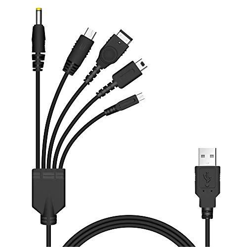 5 in 1 USB 充電ケーブル ニンテンドー New 3DS(XL/LL) 3DS(XL/LL)...