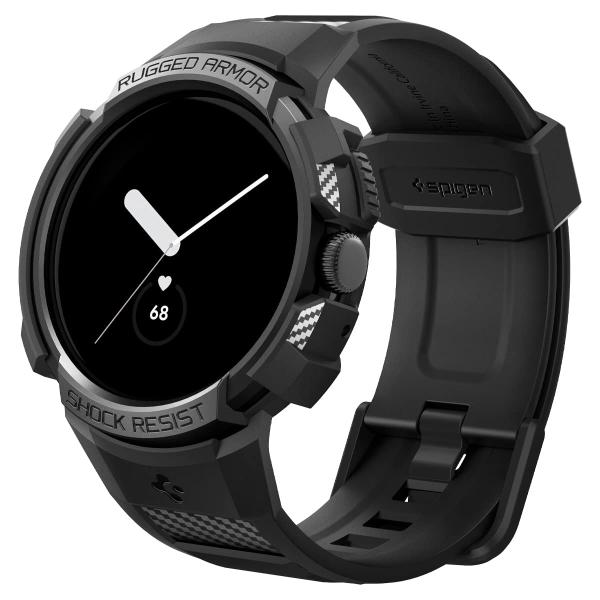 [Spigen] Google Pixel Watch バンド 一体型 ケース 耐衝撃 PC TPU...