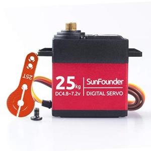 SunFounder 25KGサーボ、DS-S020メタルギアデジタルサーボ、メタルケース、動作角度約180°高トルクサーボ、RCロボットカーク｜r-street