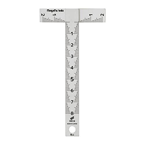 新潟精機 SK 日本製 T型定規 快段目盛 80mm T-08KD