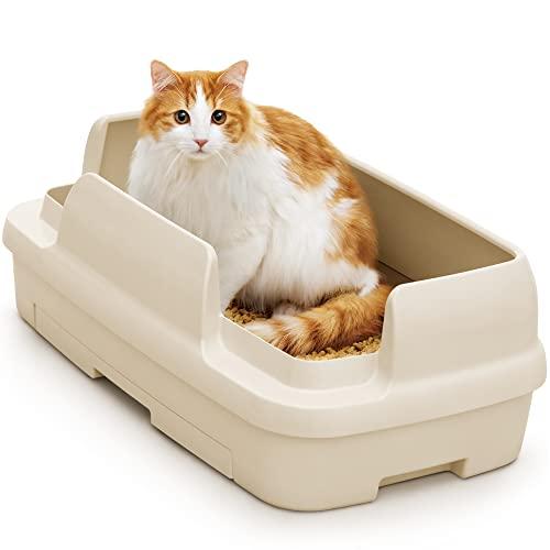 ニャンとも清潔トイレセット [約1か月分チップ・シート付]猫用トイレ本体のびのびリラックスライトベー...