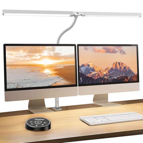 BeaNet デスクライト LED 「無線リモコン・ダブル光源・幅800mm・24W・2000Lx」...