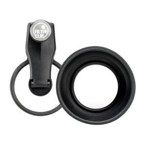 EXAPRO スマートフォン用アクセサリ フィルタークリップ + Lens Hood 映りこみ・反射軽減 フィルター径49mm クリップタイプ